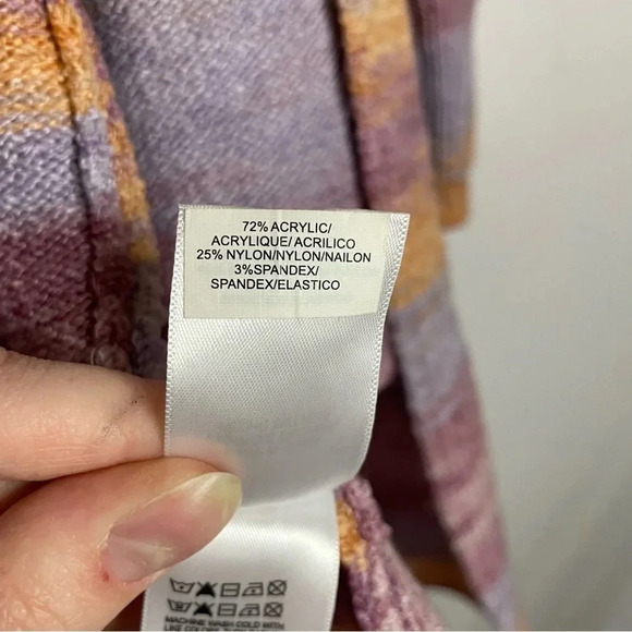 Lucky Brand Boho Soft Cozy Gradient Stripe Longline Open Front Cardigan - Picture 12 of 12